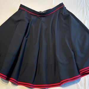 Body by Victoria  Black Skater Skirt with Red Accents